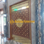 Pintu Masjid Nabawi Lapis Kuningan Kayu Jati Perhutani Blora