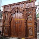 Pintu Gebyok Ukir Kudusan Kayu Jati Kualitas Ukuran Tinggi 270 Lebar lunas 300