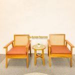 Harga Set Kursi Meja Teras Kayu Jati Kombinasi Rotan Minimalis