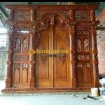Produsen Pintu Gebyok Ukir Kayu Jati Kualitas Ukuran 340 x 280 Cm