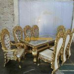 Set Kursi Makan Ukiran Klasik Super Mewah