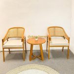 Set Kursi Teras Kayu Jati Kombinasi Rotan Minimalis - Image 3
