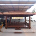 Spesial Custom Design Gazebo Kayu Jati Minimalis Berkualitas 3 x 4 Meter