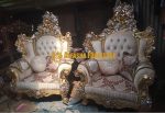 Sofa Ruang Tamu Mewah Ukir Jepara Warna Gold - Image 2