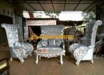 Jual set sofa tamu mewah kayu jati ukir asli jepara