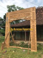 Mihrab Masjid Tempat Imam Kaligrafi Bahan Kayu Jati Grade A - Image 3