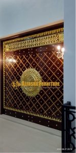 Pintu Masjid Nabawi Madinah Kayu Jati Perhutani Blora / Pintu Madinah Kaligrafi - Image 2