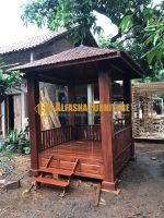 Gazebo Kayu Jati Minimalis Tiang Saka Besar - Image 2