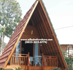 Jual Rumah Lumbung Segitiga Kayu Jati