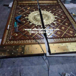 Jual pintu masjid nabawi madinah replika lapis kuningan