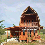 Jual rumah lumbung tingkat kayu jati pilihan