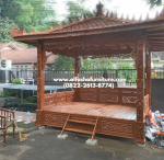 jual gazebo kayu jati full ukir jawa - Image 2