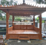 jual gazebo kayu jati full ukir jawa