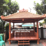 jual gazebo kayu jati ukir jawa majapahit