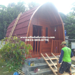 Jual Rumah Lumbung Kayu Jati Minimalis Atap Mulitiroof