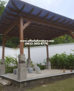 Pergola kayu minimalis atap fiber polycarbonate - Image 3