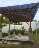 Pergola kayu minimalis atap fiber polycarbonate - Image 2