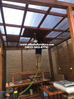 Gazebo pergola kayu minimalis full set atap polycarbonate - Image 3