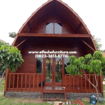 Jual rumah lumbung kayu jati atap multiroof