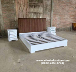 Jual tempat tidur minimalis kayu cat duco putih - Image 2