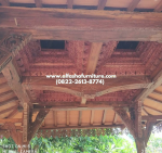 Gazebo kayu jati tumpangsari ukir jawa - Image 2