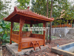 Jual gazebo kayu jati full ukir model gebyok - Image 3