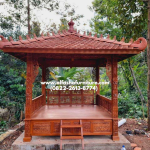Jual gazebo kayu jati full ukir model gebyok