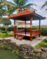 Gazebo Minimalis Kayu Jati 2x2 - Image 2