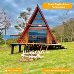 Rumah Segitiga Minimalis Kayu Jati Pilihan