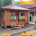 Jual gazebo kayu jati minimalis