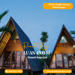 Rumah Kayu Segitiga Minimalis Modern