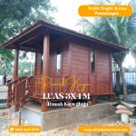 Rumah Kebun Minimalis Kayu Glugu