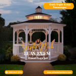 Gazebo Minimalis | Gazebo Kayu Jati Segidelapan