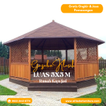 gazebo minimalis murah | gazebo kayu jati | saung kayu jati