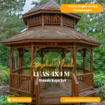 gazebo kayu jati jepara | gazebo minimalis kayu