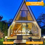 Jual Rumah Segitiga Minimalis Modern Kayu Jati