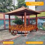 gazebo kayu jati atap sirap ulin
