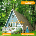 Rumah Segitiga Kayu Jati Model Terbaru