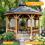 gazebo minimalis | gazebo kayu jati | saung gazebo jepara