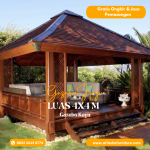 Gazebo Kayu Jati Minimalis Modern