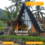 rumah segitiga minimalis modern full dari kayu jati