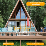 Rumah Kayu Minimalis Modern Model Segitiga Kayu