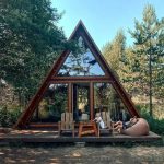 Rumah Segitiga Minimalis Modern Kayu Jati Jepara