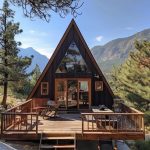 Rumah Kayu Segitiga Minimalis Modern Kayu Jati