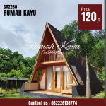 Rumah Segitiga Minimalis Kayu Jati Jepara