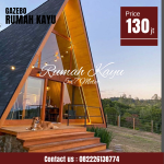 Rumah Segitiga Minimalis Modern Kayu Jati Jepara
