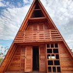 Rumah Segitiga Minimalis Kayu Jati Jepara