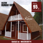 Rumah kayu Lumbung Kayu Jati 4x6 Meter