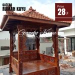 Gazebo Kayu Jati Ukir Jepara 2x2 Meter