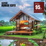 Rumah Kayu Minimalis Modern | Rumah Glamping Kayu